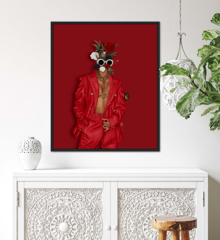 Buds & Roses Poster Print (Red)