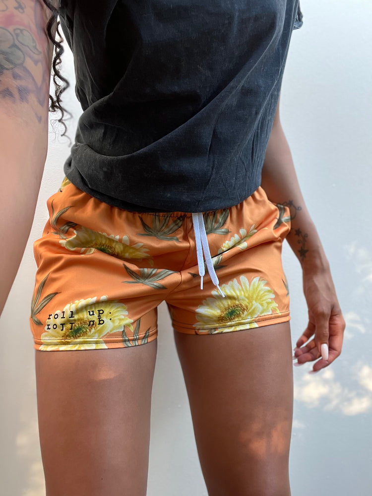 Ouid is a Flower Women’s Shorts Orange