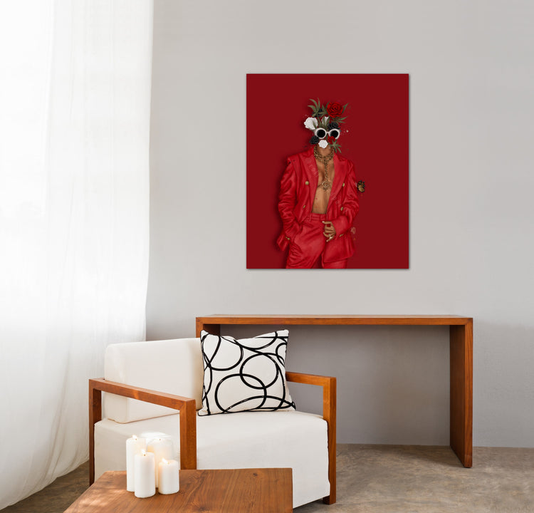 Buds & Roses Canvas Print (Red)